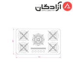 اجاق گاز کن مدل APPLE