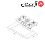 اجاق گاز کن مدل APPLE