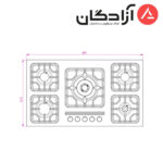 اجاق گاز کن مدل 523S Multistep