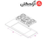 اجاق گاز کن مدل 523S Multistep