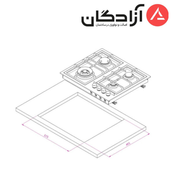 اجاق گاز کن مدل S6401