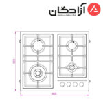 اجاق گاز کن مدل S6401