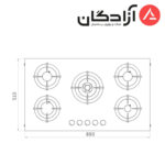 اجاق گاز کن مدل Elio Multistep