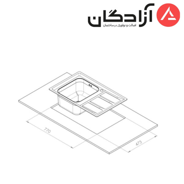 سینک فانتزی توکار کن مدل 4112