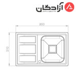 سینک فانتزی توکار کن مدل 4112