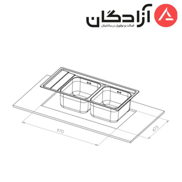 سینک فانتزی توکار کن مدل 6132