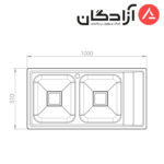 سینک فانتزی توکار کن مدل 6132