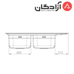 سینک فانتزی توکار کن مدل 6132