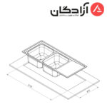 سینک فانتزی توکار کن مدل 8102
