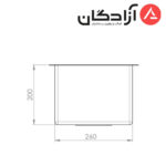 سینک دست ساز کن مدل A4030 R10