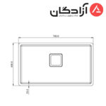 سینک دست ساز کن مدل A4070 R10