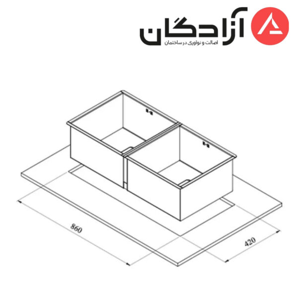 سینک دست ساز کن مدل BCN-88