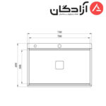 سینک دست ساز کن مدل BCN-74
