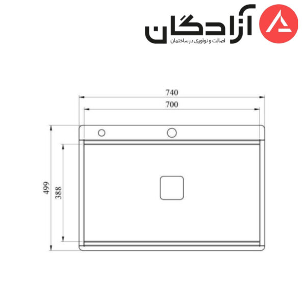 سینک دست ساز کن مدل BCN-74