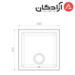 سینک گرانیتی کن مدل BELL