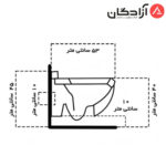 توالت فرنگی وال هنگ گاتریا مدل لئو - Image 3