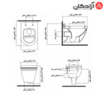 توالت فرنگی وال هنگ گاتریا مدل آرسیتا - Image 2