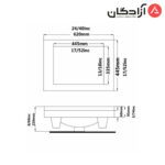روشویی دیواری گاتریا مدل آرسیتا 55