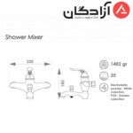 شیر حمام راسان مدل پریمو
