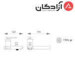 شیر حمام راسان مدل فلورا